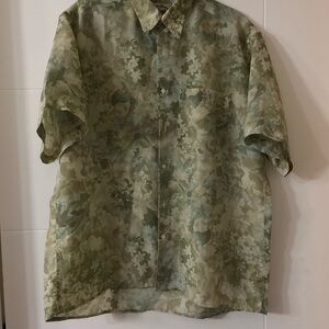 Men's Green Floral Shirt